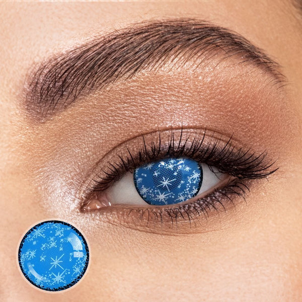 Blue Snow Contact Lenses
