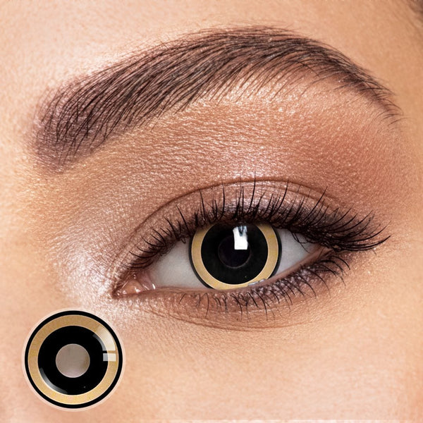 Dilated Yellow Contact Lenses