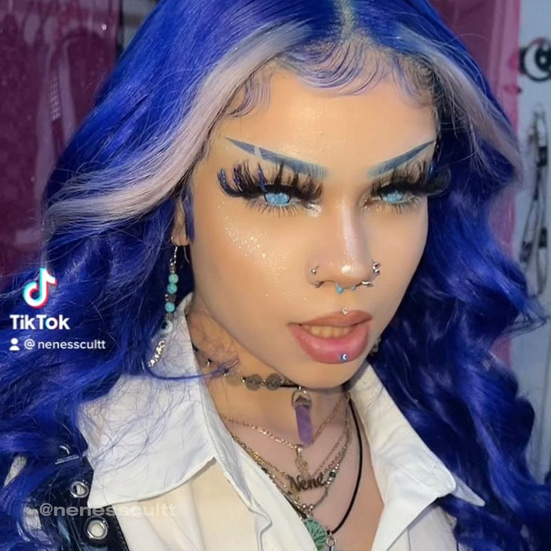Blue Snow Contact Lenses