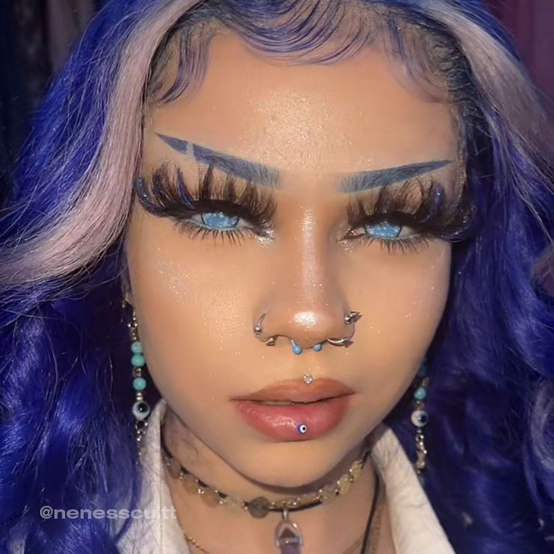 Blue Snow Contact Lenses