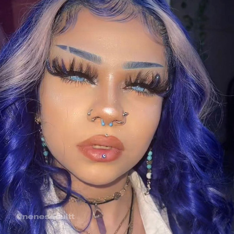 Blue Snow Contact Lenses